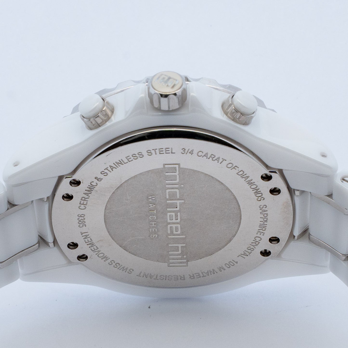 Michael Hill Diamond Chronograph White Ceramic Watch