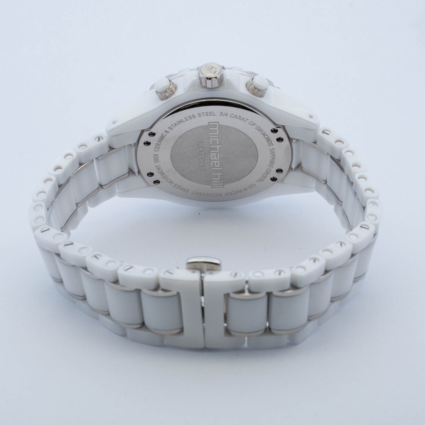 Michael Hill Diamond Chronograph White Ceramic Watch