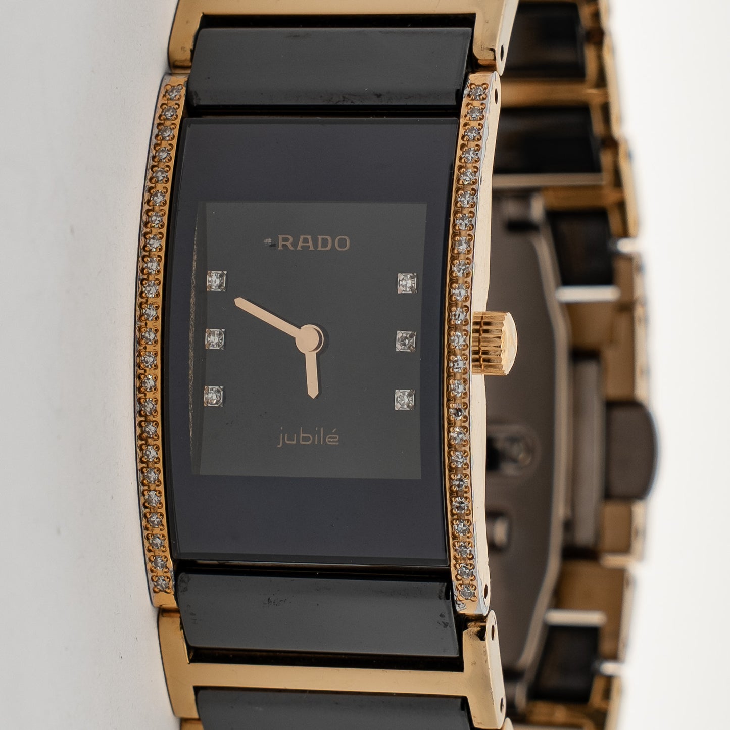 Rado Diastar Jubile Gold & Black Ceramic Watch