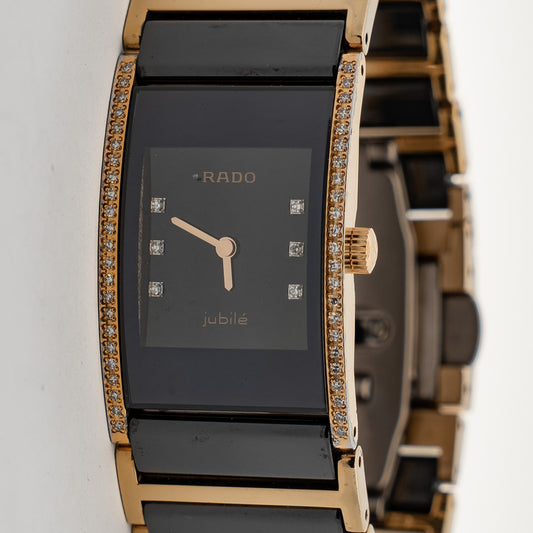 Rado Diastar Jubile Gold & Black Ceramic Watch