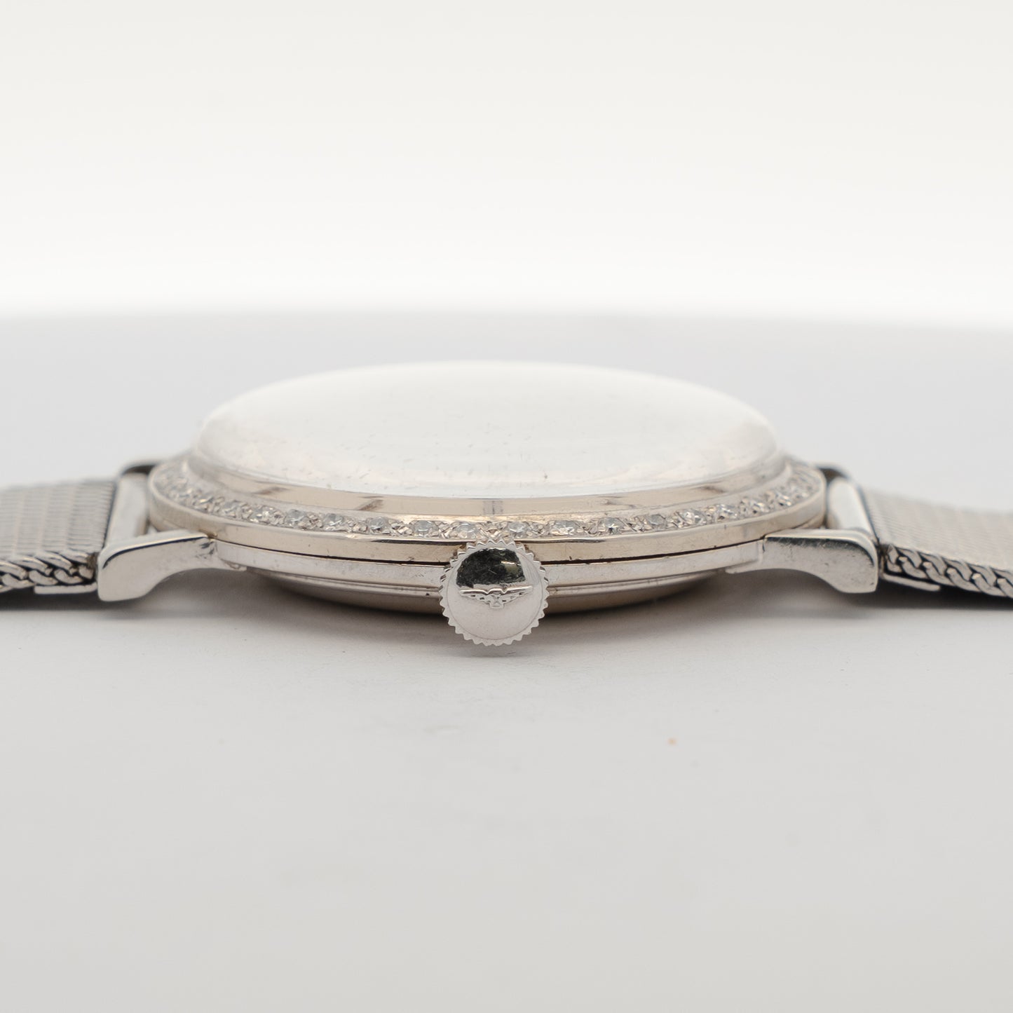 Longines White Gold Diamond Bezel Watch