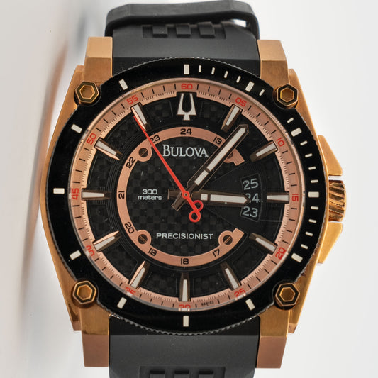 Bulova Precisionist Rose Gold Chronograph Watch