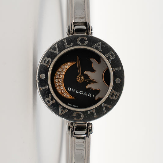 Bvlgari B.Zero1 Sun & Moon Black Dial Bangle Watch