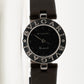 Bvlgari B.Zero1 Black Dial Leather Strap Watch