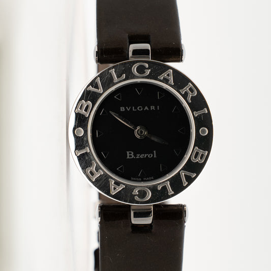 Bvlgari B.Zero1 Black Dial Leather Strap Watch