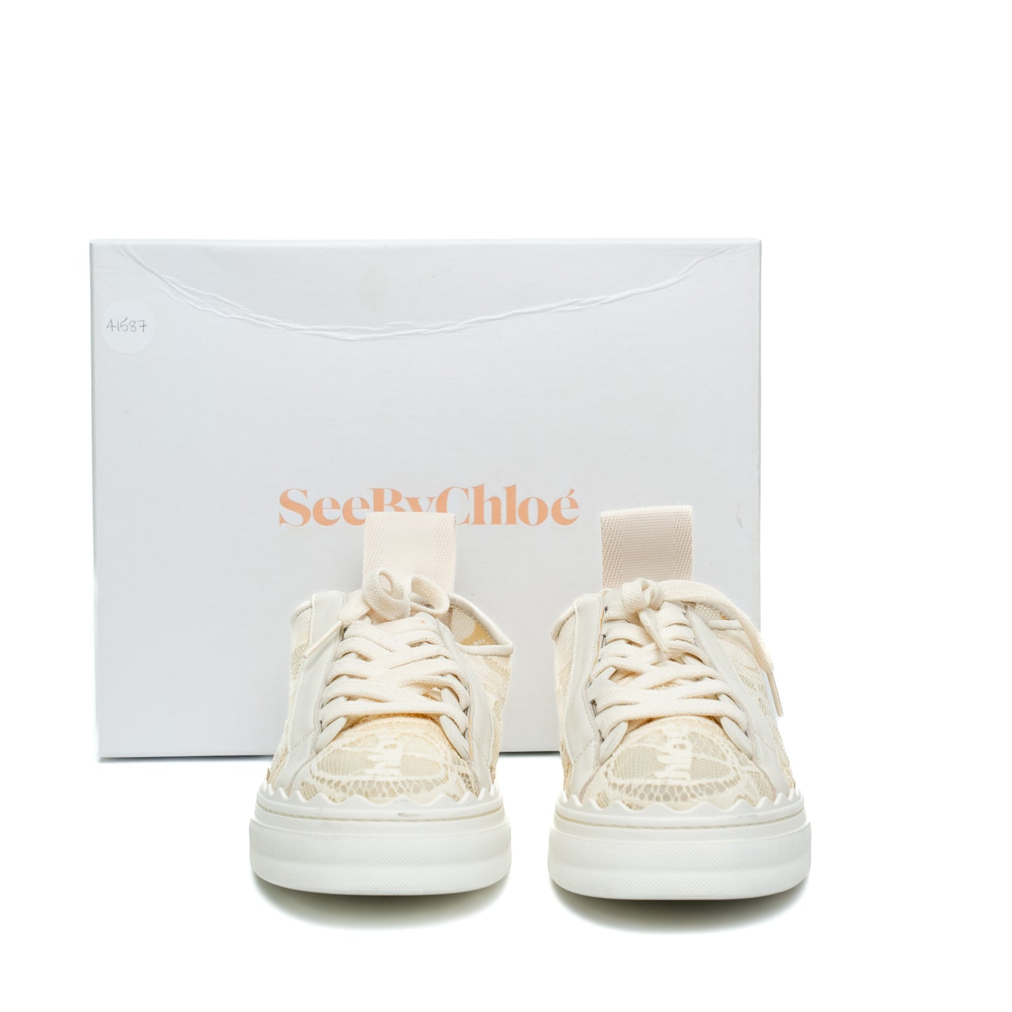 See By Chloe Lace Beige Sneakers