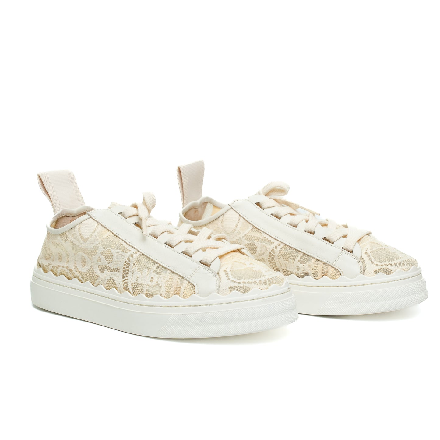 See By Chloe Lace Beige Sneakers