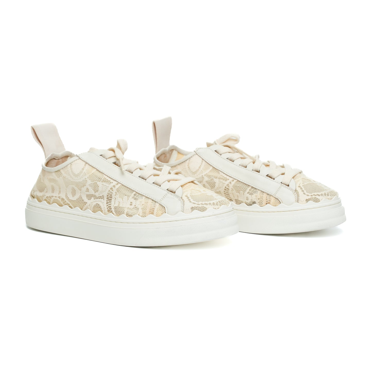 See By Chloe Lace Beige Sneakers