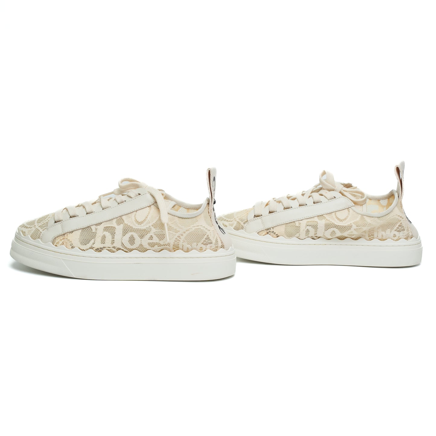 See By Chloe Lace Beige Sneakers