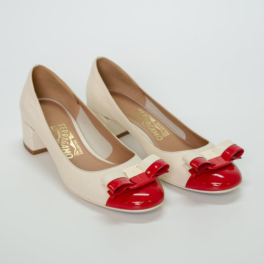 Salvatore Ferragamo Vara Bow Cap-Toe Pumps