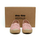 Miu Miu Pink Woven Espadrilles