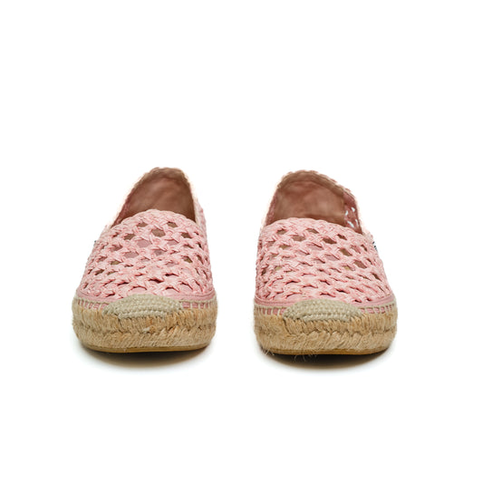 Miu Miu Pink Woven Espadrilles