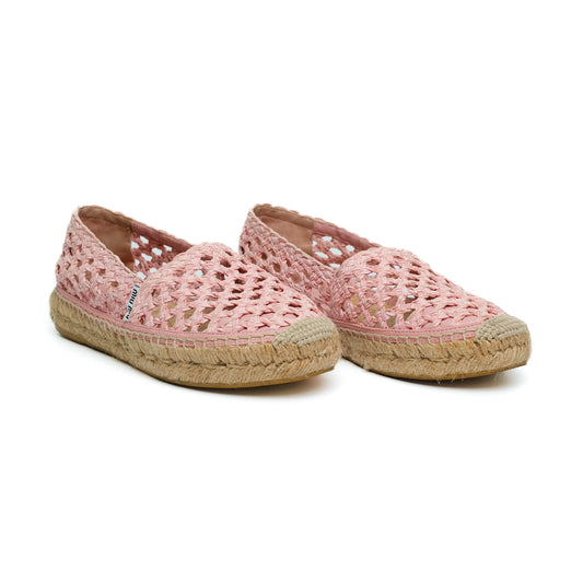 Miu Miu Pink Woven Espadrilles