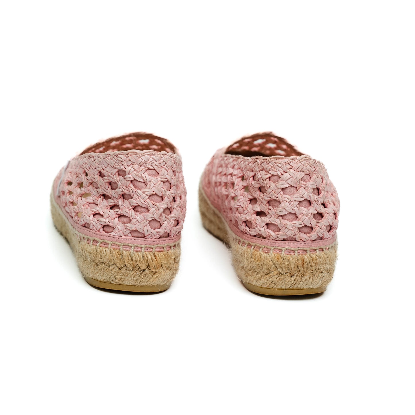 Miu Miu Pink Woven Espadrilles