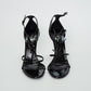 Saint Laurent Black Cassandra 100 Patent Sandals