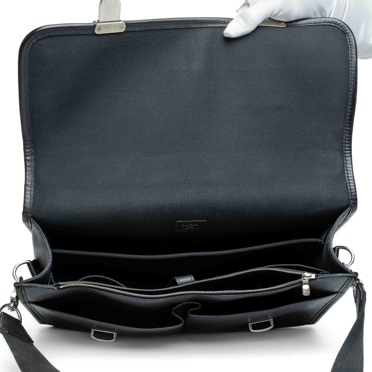 Louis Vuitton Anton Taiga Leather Briefcase Bag