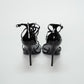 Saint Laurent Black Cassandra 100 Patent Sandals