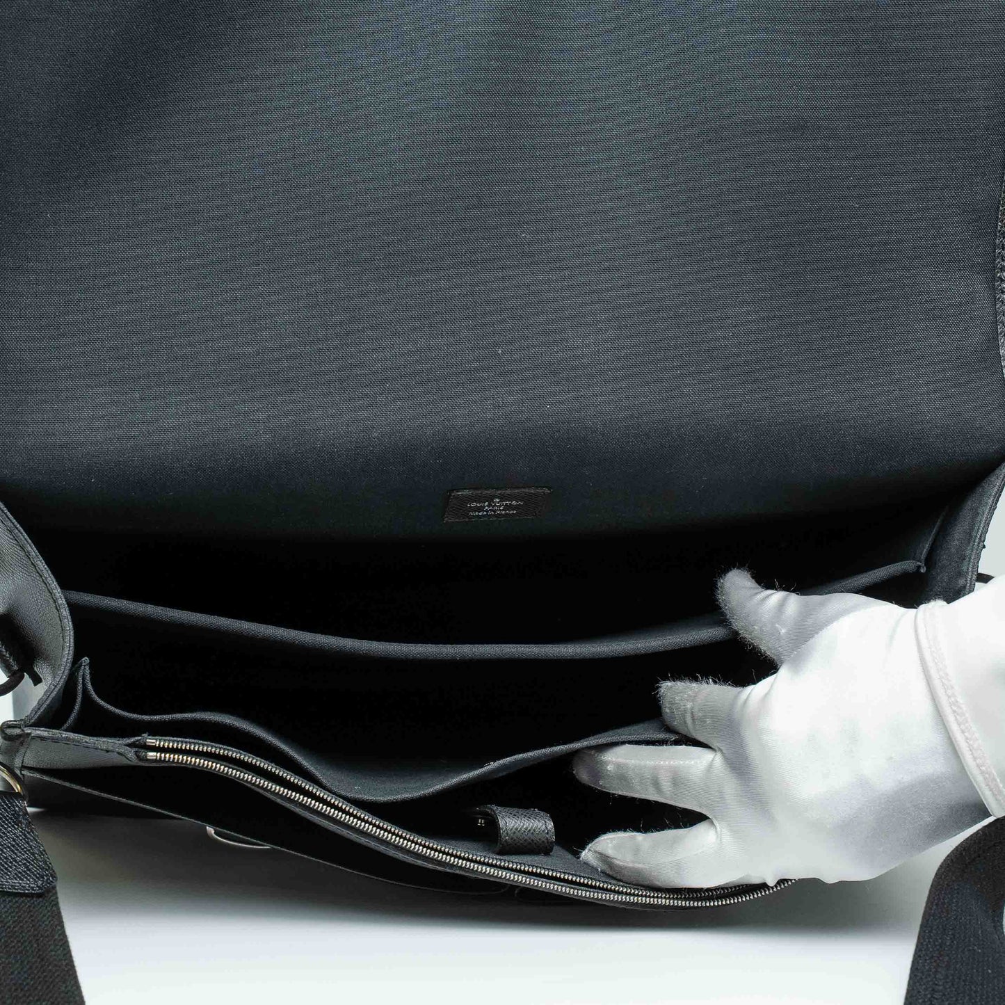 Louis Vuitton Anton Taiga Leather Briefcase Bag