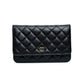 Chanel Black Caviar Wallet On Chain Bag