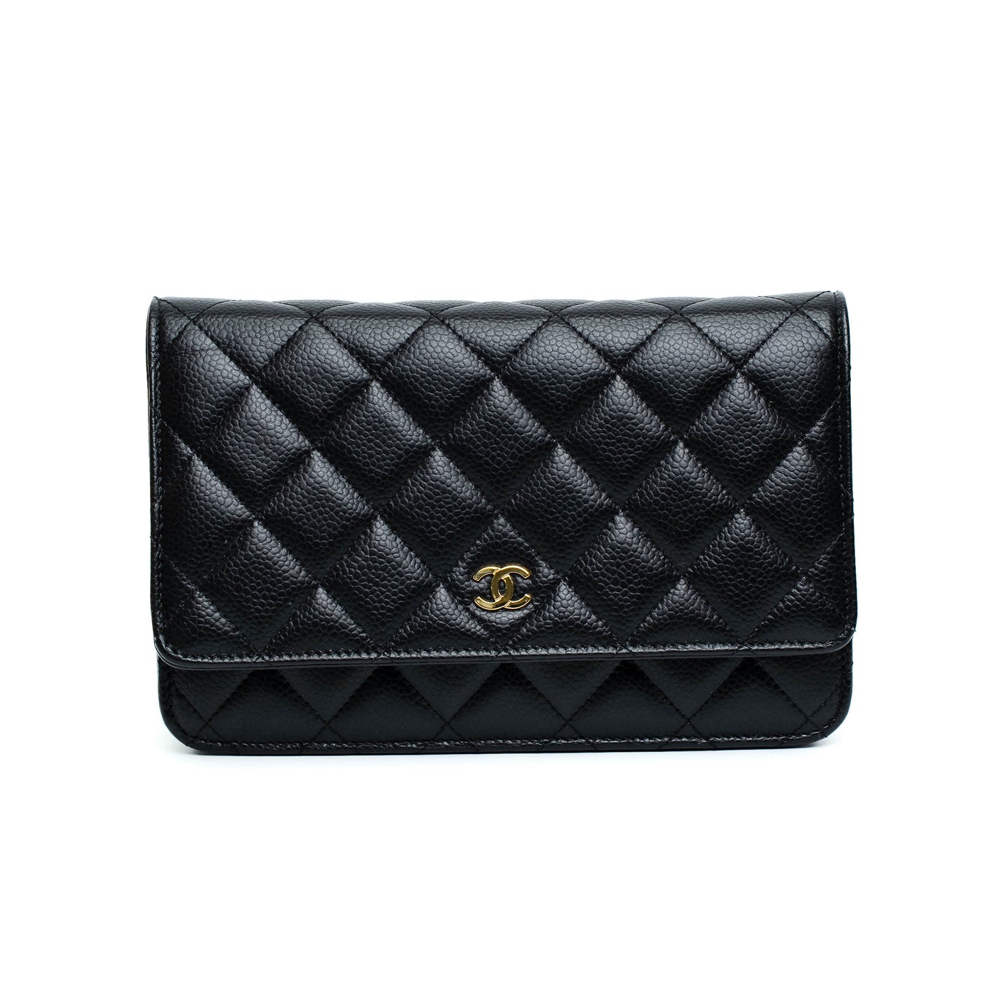 Chanel Black Caviar Wallet On Chain Bag