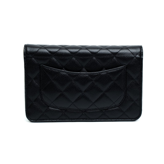 Chanel Black Caviar Wallet On Chain Bag