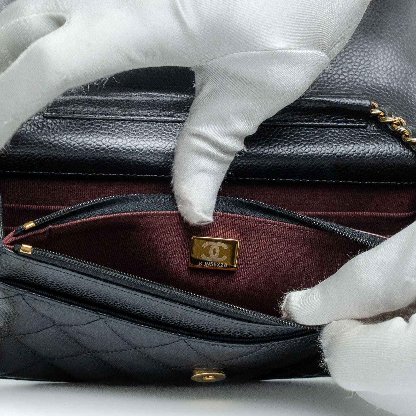 Chanel Black Caviar Wallet On Chain Bag