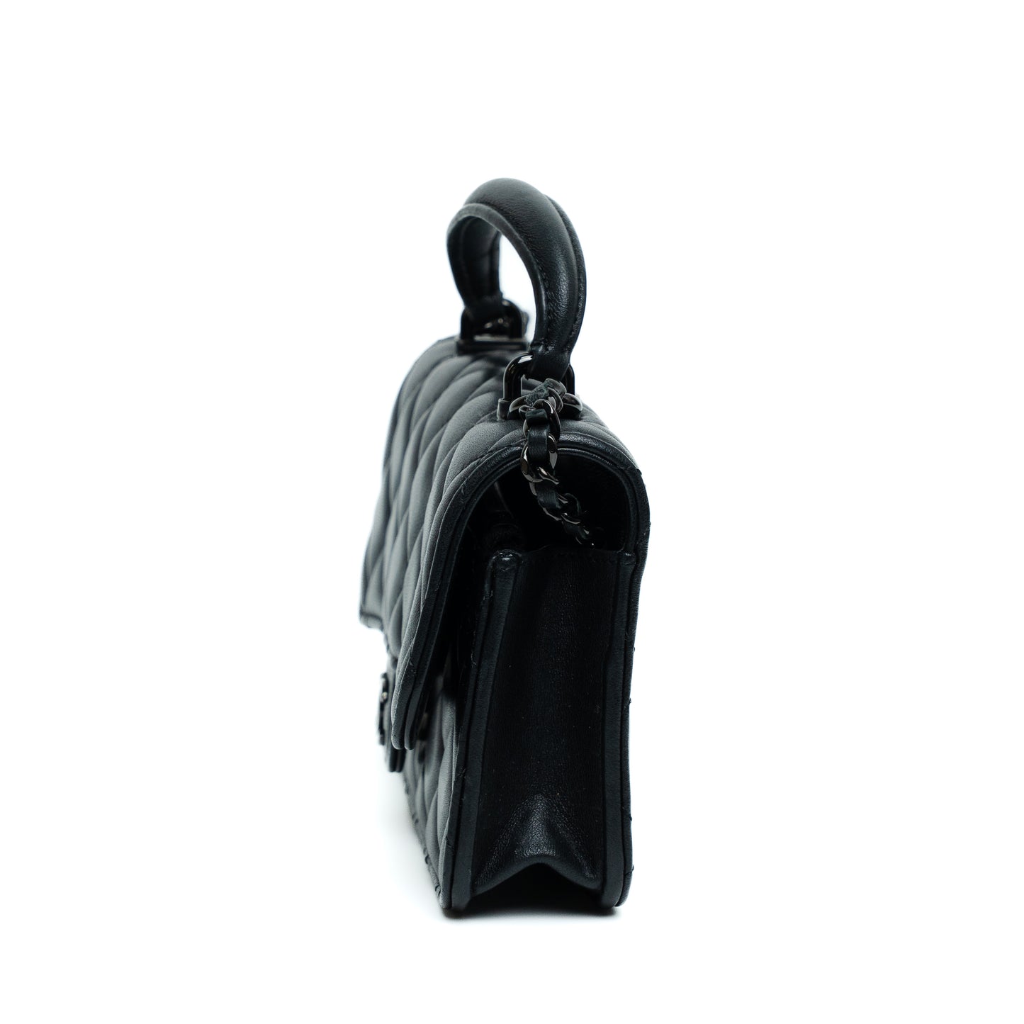 Chanel So Black Quilted Lambskin Phone Holder
