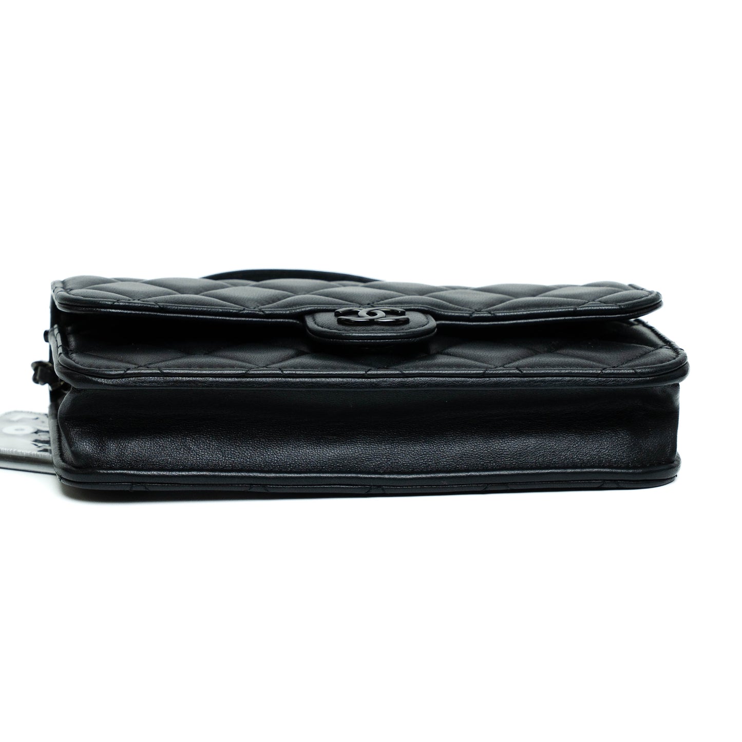 Chanel So Black Quilted Lambskin Phone Holder