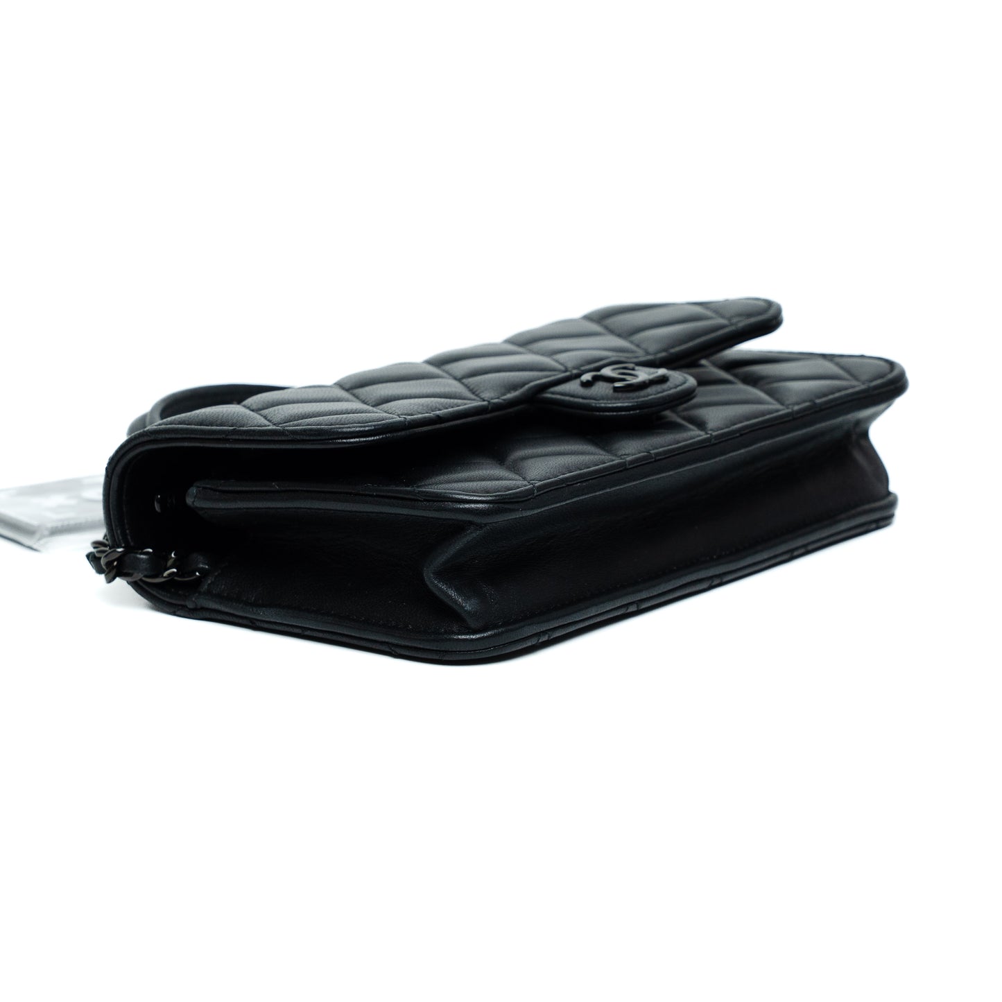 Chanel So Black Quilted Lambskin Phone Holder