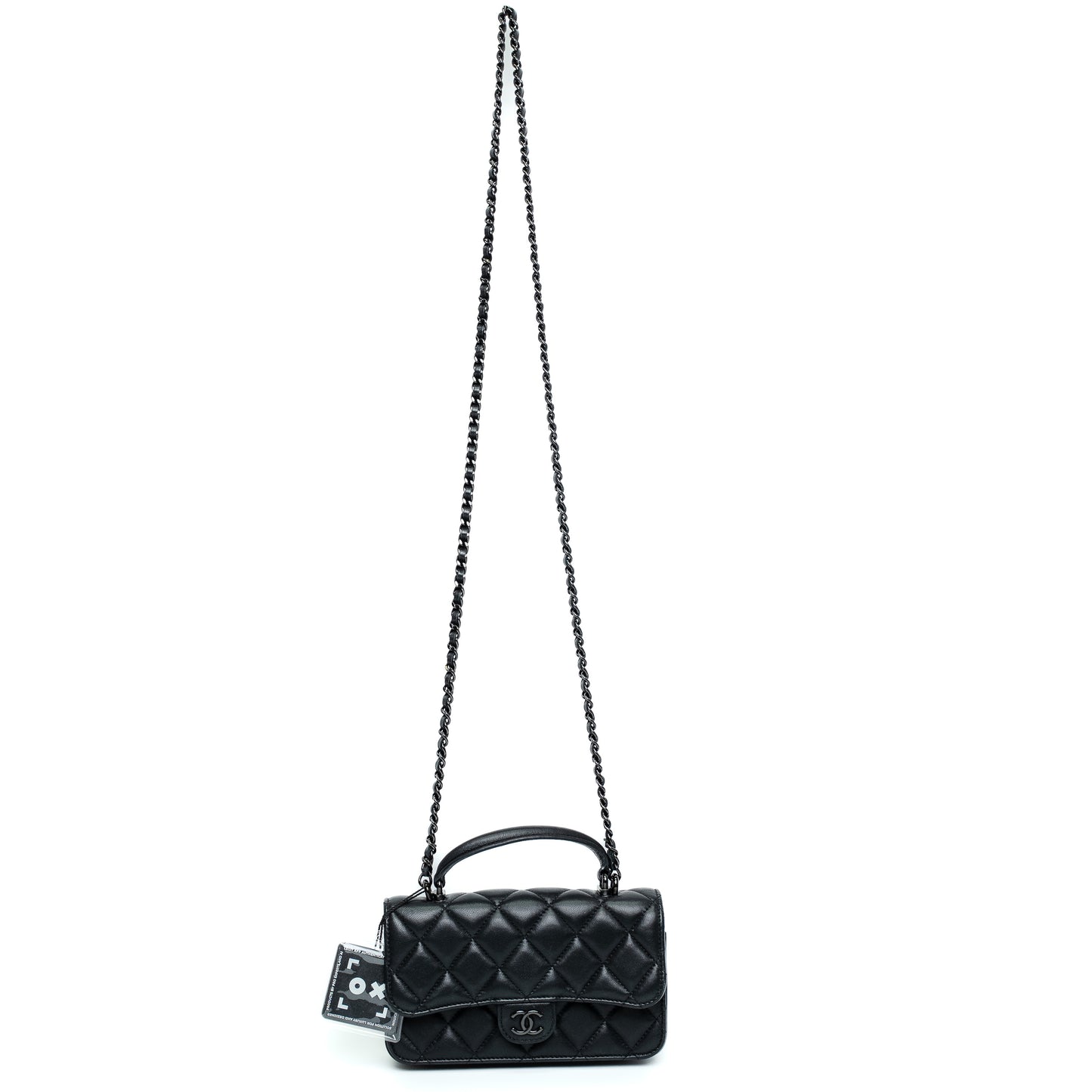 Chanel So Black Quilted Lambskin Phone Holder