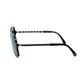 Chanel Black Polarized CC Chain Pilot Sunglasses