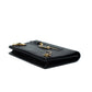 Balenciaga Metallic Edge Black Leather Chain Wallet