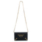 Balenciaga Metallic Edge Black Leather Chain Wallet
