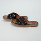 Valentino Garavani Rockstud Black Criss Cross Espadrille Sandals