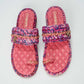 Chanel Raffia Lambskin Woven Chain CC Toe Ring Sandals