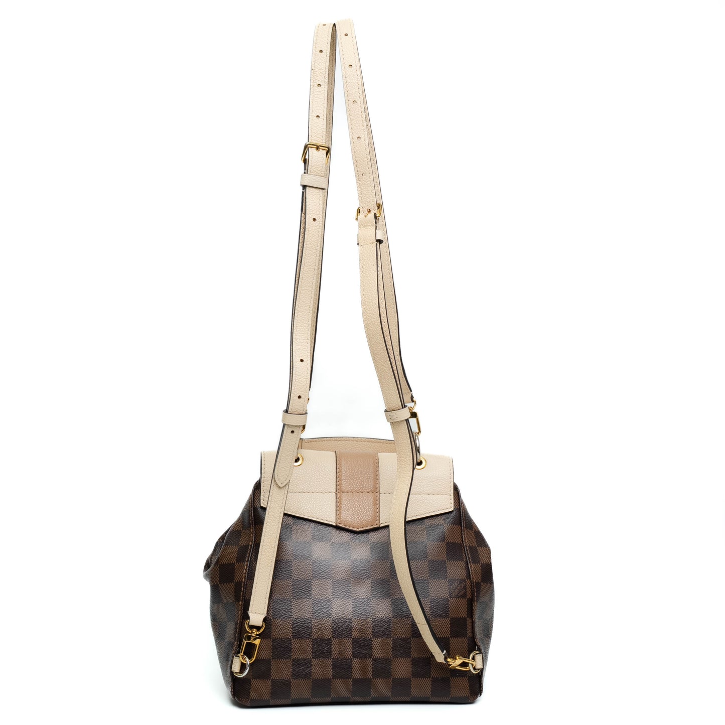Louis Vuitton Damier Ebene Leather Backpack Bag