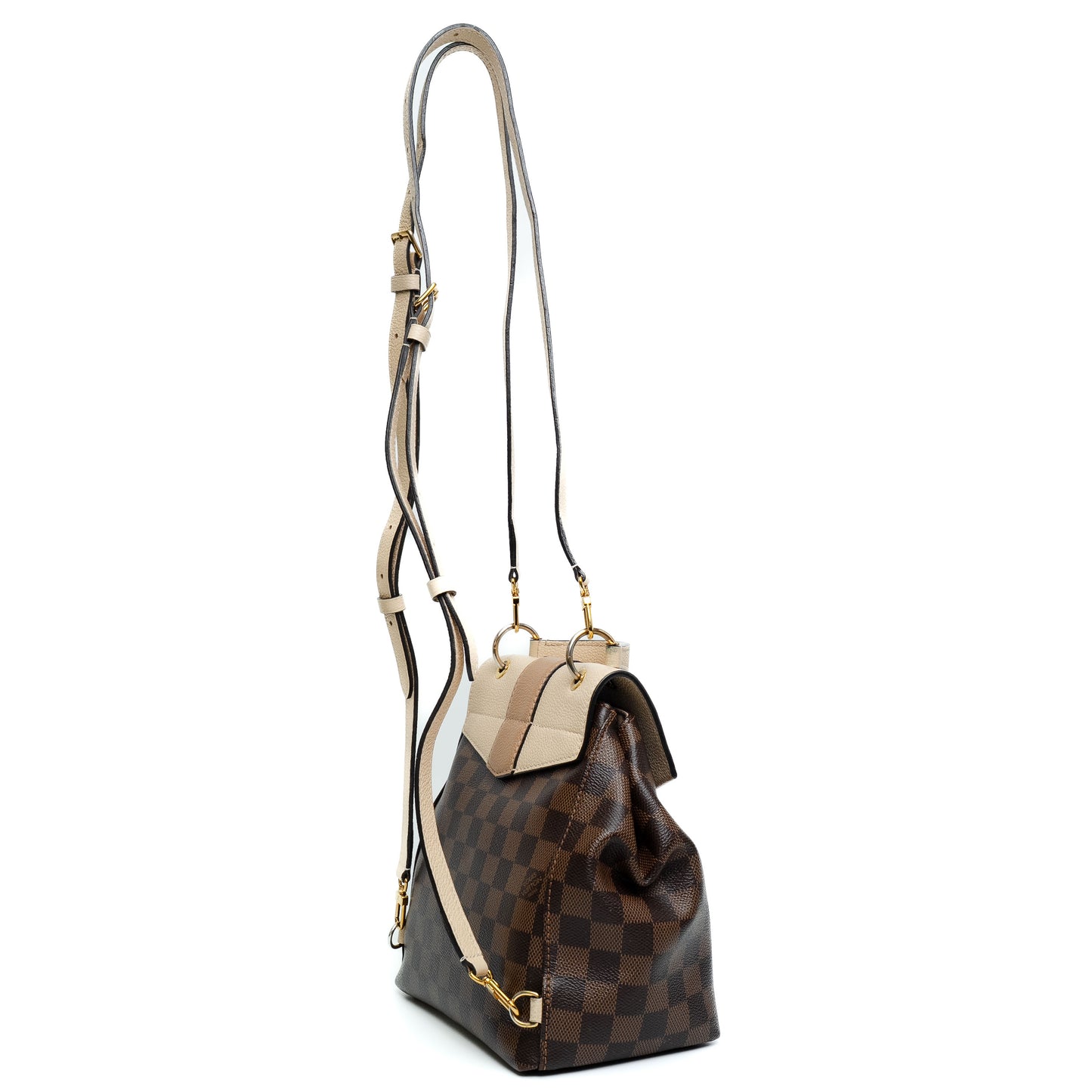 Louis Vuitton Damier Ebene Leather Backpack Bag