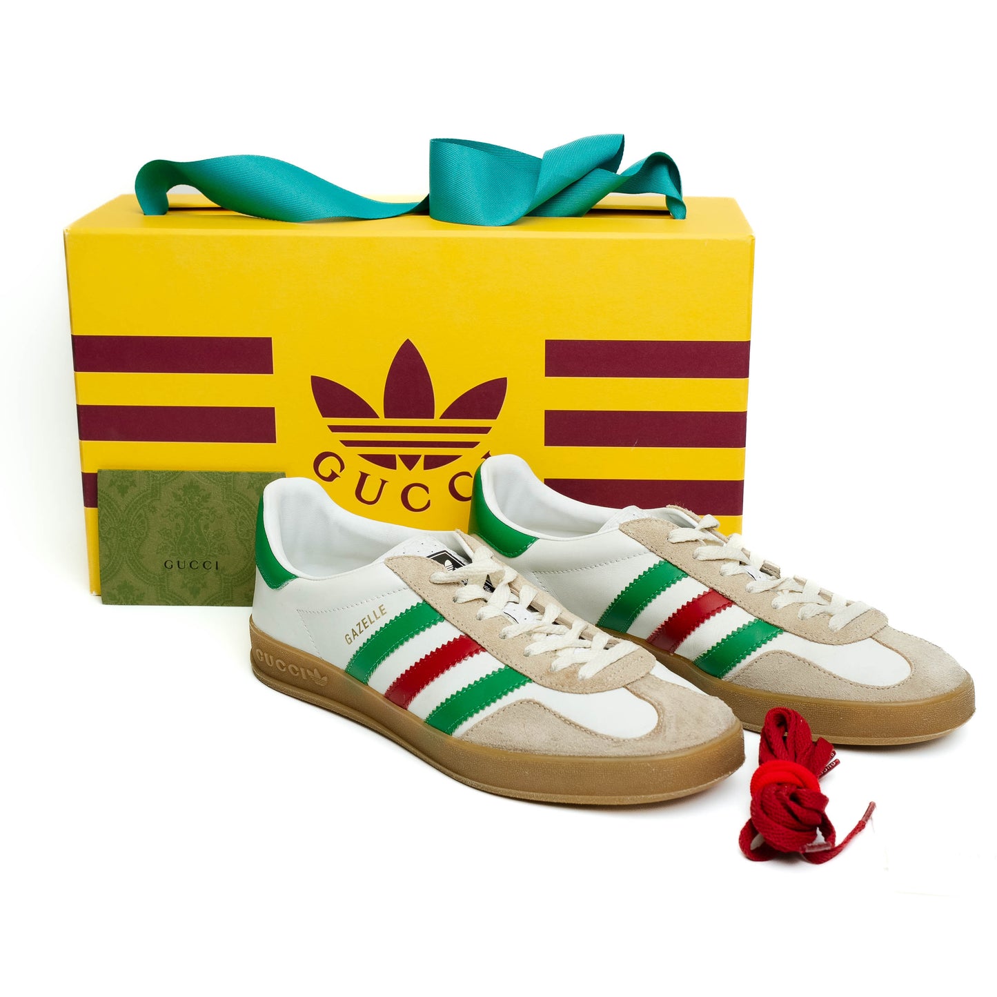 Gucci x Adidas Gazelle White Sneakers