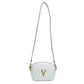 Versace White Quilted Leather Camera Crossbody Bag