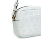Versace White Quilted Leather Camera Crossbody Bag