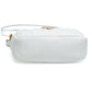 Versace White Quilted Leather Camera Crossbody Bag