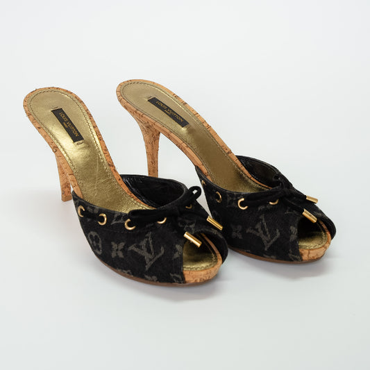 Louis Vuitton Denim Monogram Sandals