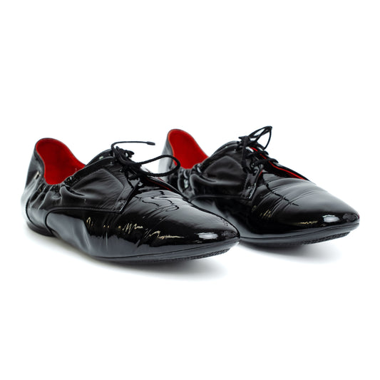 Hermes Black Patent Leather Flats