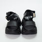 Prada Black Leather Platform Sandals