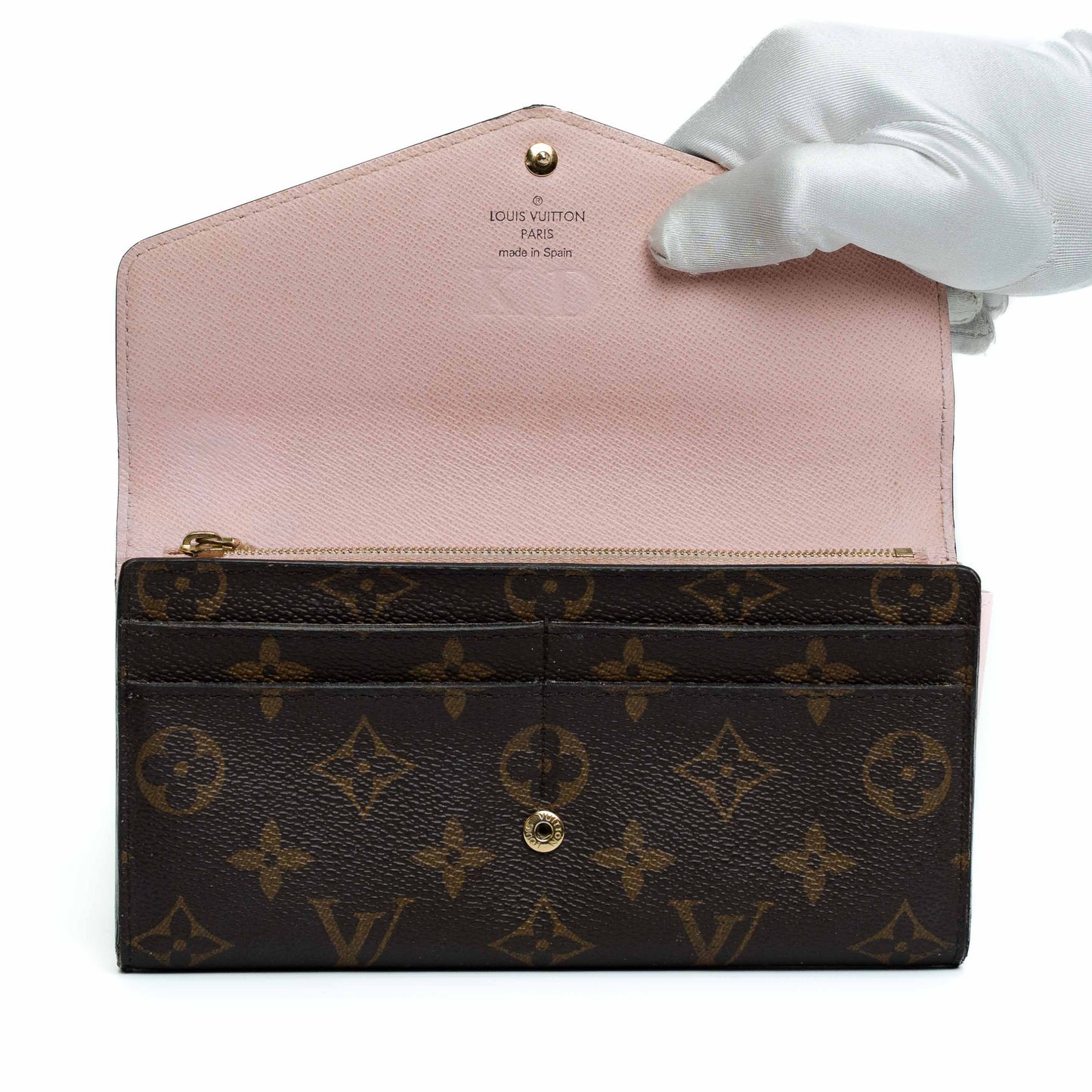 Louis Vuitton Sarah Monogram Rose Ballerine Wallet