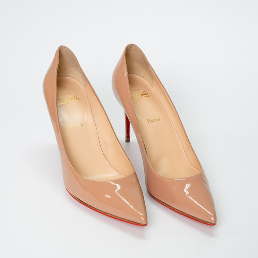 Christian Louboutin Kate 85 Nude Patent Heels