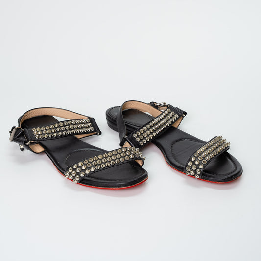 Christian Louboutin Bikee Bike Studded Leather Sandals