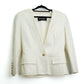 Balmain White Crystal Embellished Size 40 Blazer
