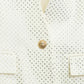Balmain White Crystal Embellished Size 40 Blazer
