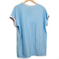 Balmain Blue Pinstripe Logo Size Large T-Shirt